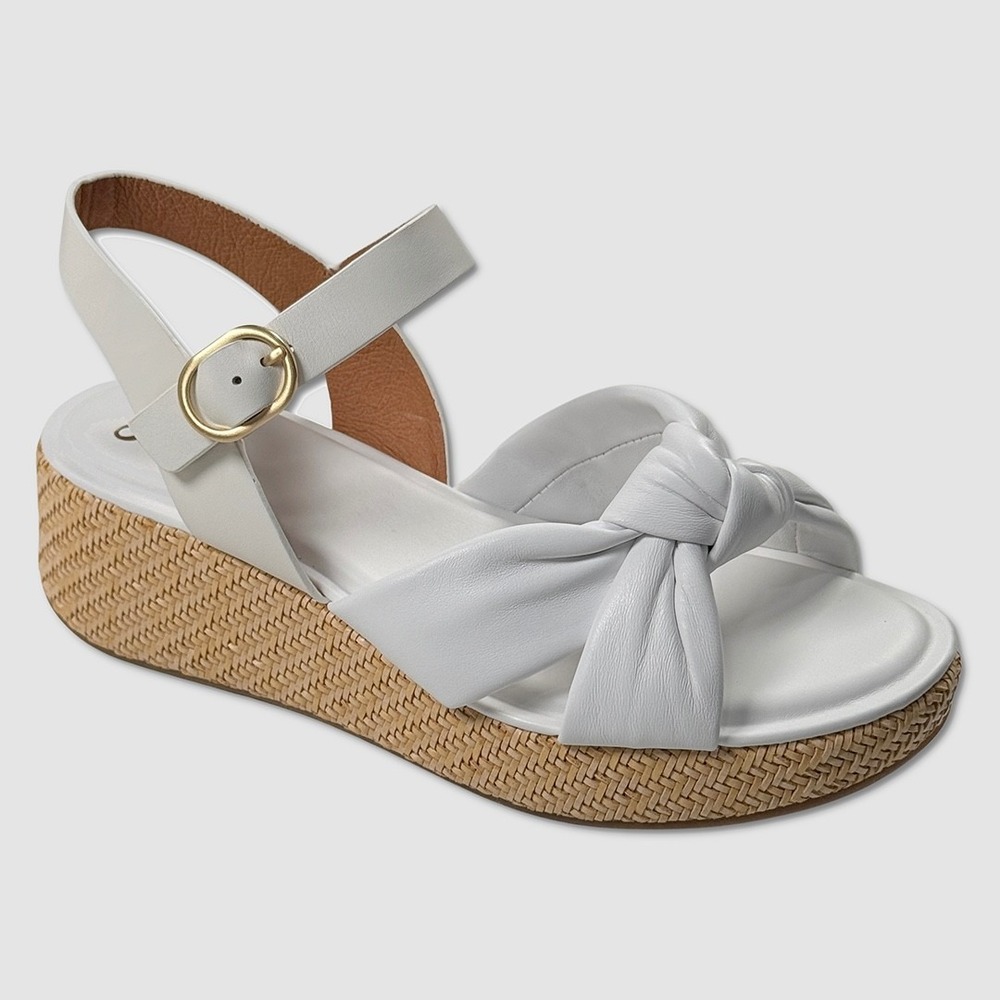 Sofft Farah Wedge Sandals - NEW Womens 9 White / Off White Leather - #49940-TOP2